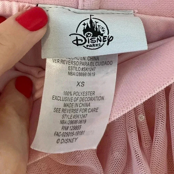 Disney Princess Bibbidi Bobbidi Boutique Pink Sequin Tulle Skirt XS - Picture 5 of 6